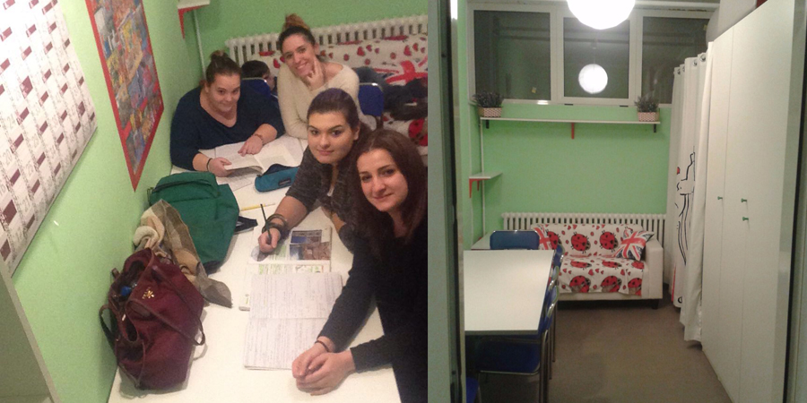 Una piacevole novità, una stanza studio per le atlete della New Volley ASD